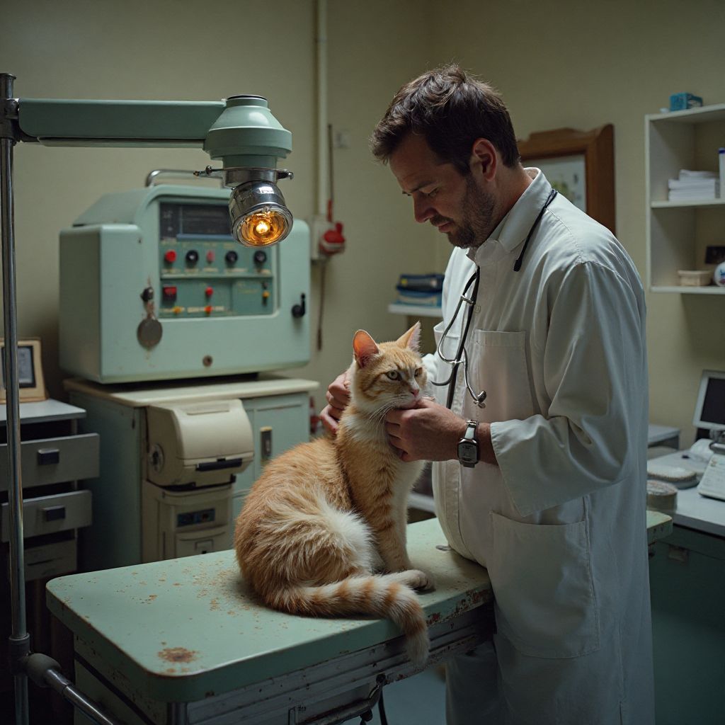 Senior cat Luna receiving special care